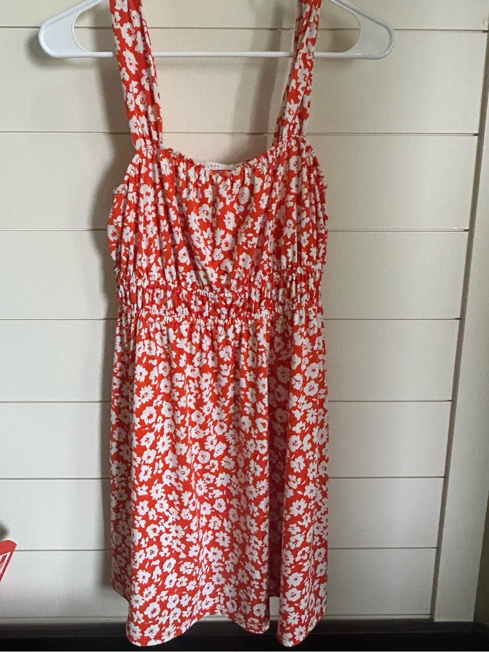 Orange and White Floral Sundress